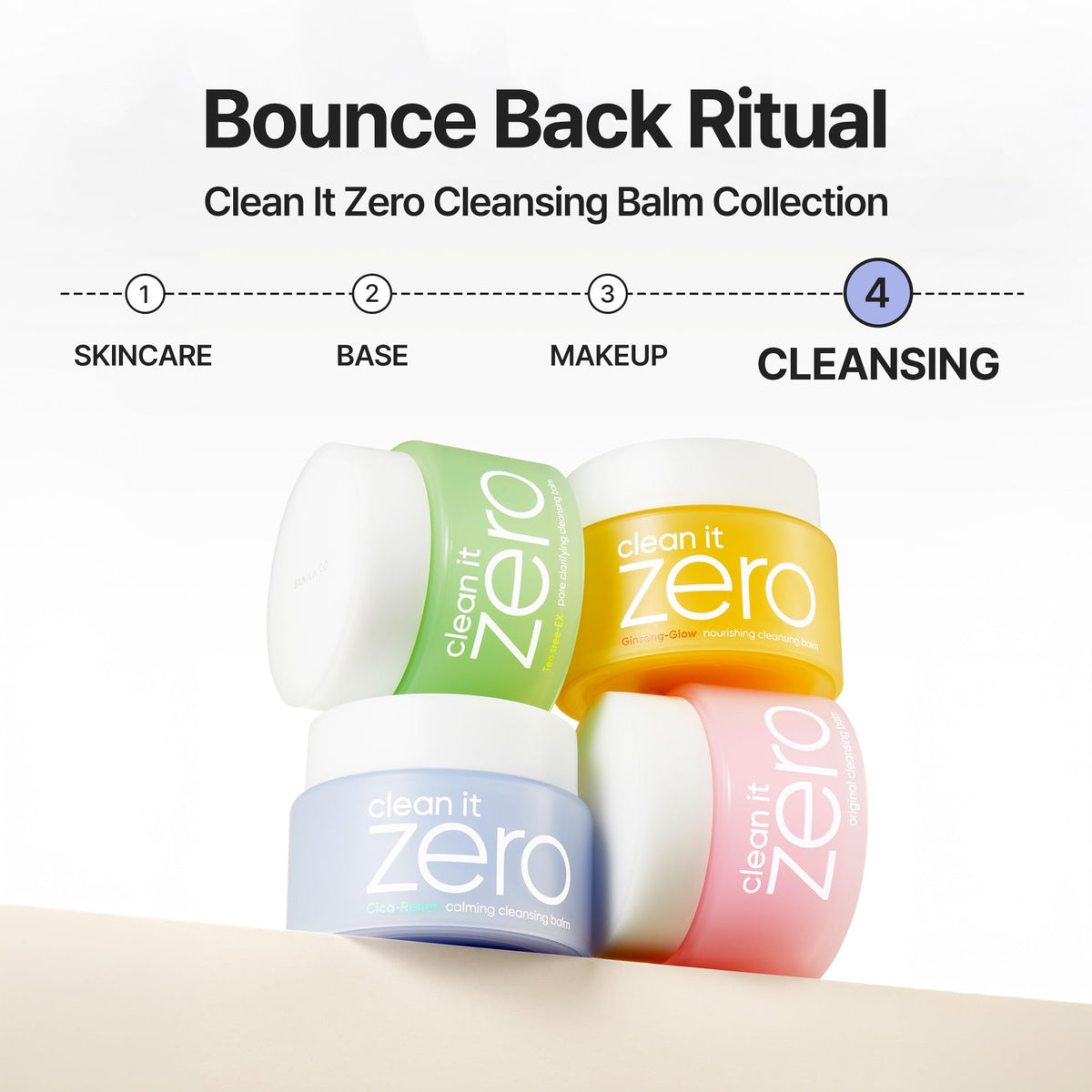 BANILA CO Clean it Zero Calming Cleansing Balm on a bathroom counter