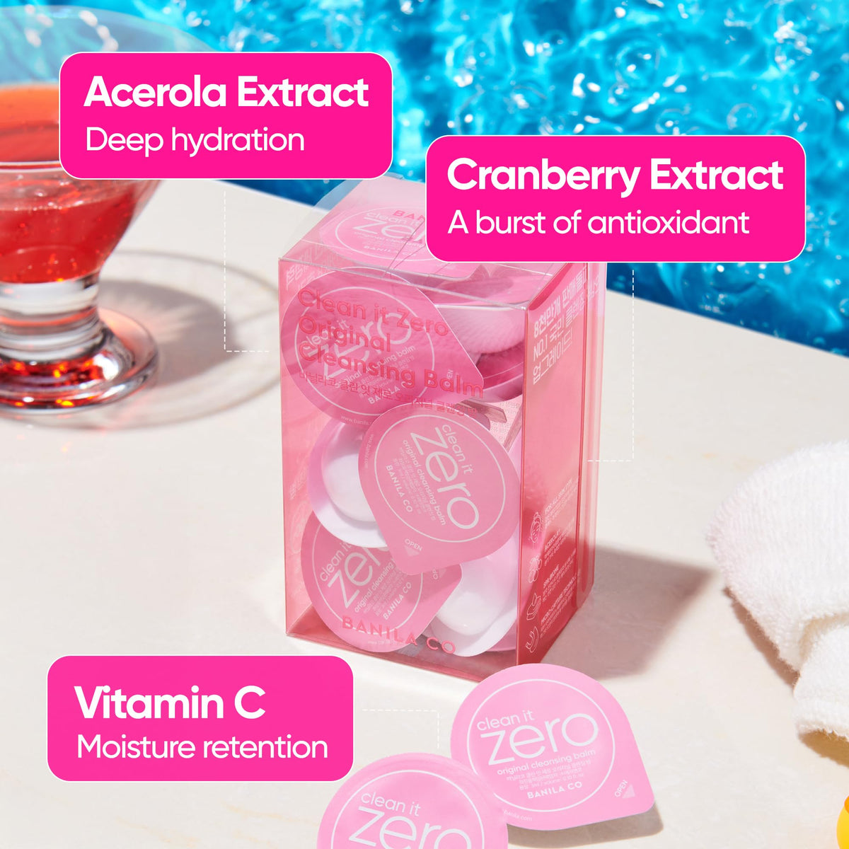 BANILA CO Clean It Zero cleansing balm travel kit packaging