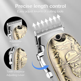 Barber cape and cleaning brushes from LQT Hair Clippers Set