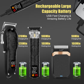Barber cape included in LQT hair clipper set