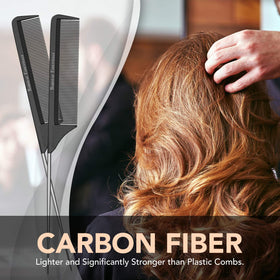 Bardeau Essentials Tail Comb in a hairstyling setting