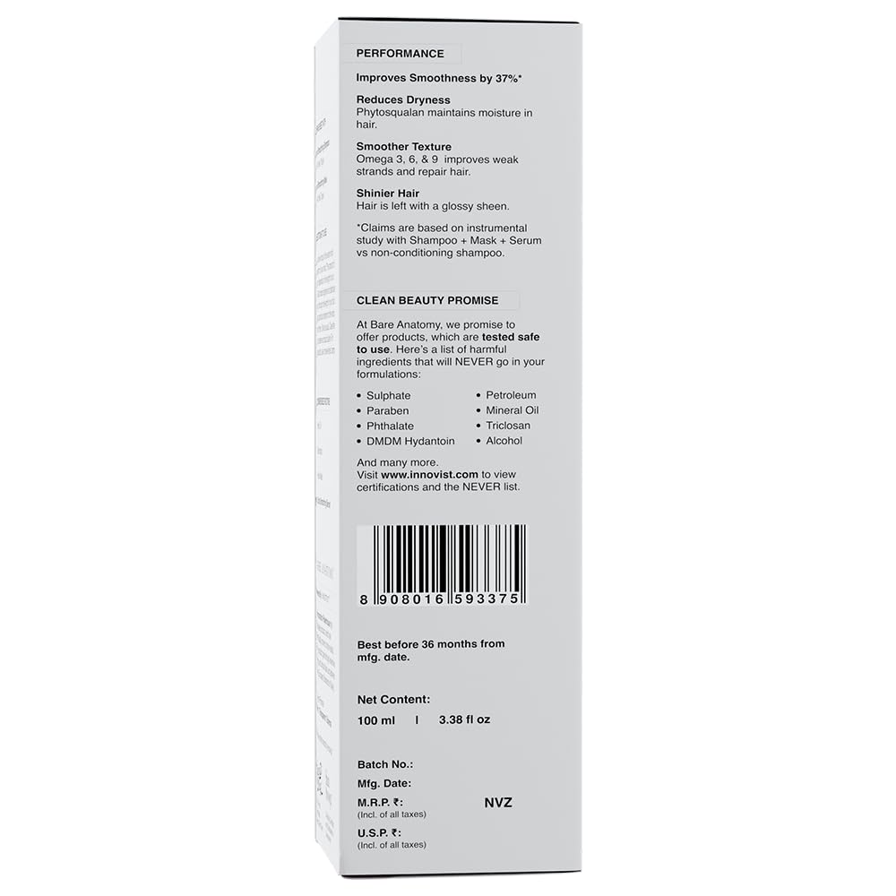 Bare Anatomy Ultra Smoothing Hair Serum packaging details