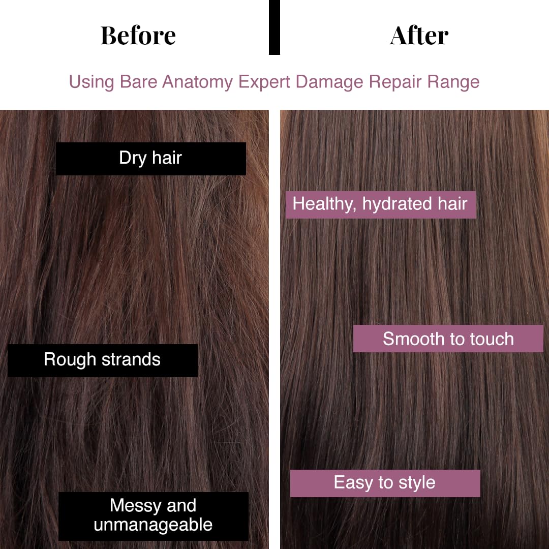 Bare Anatomy Ultra Smoothing Shampoo with ingredients displayed