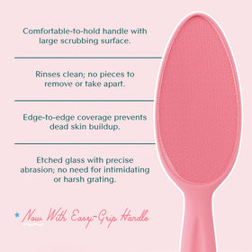 Bare August Glass Foot File in shower setting