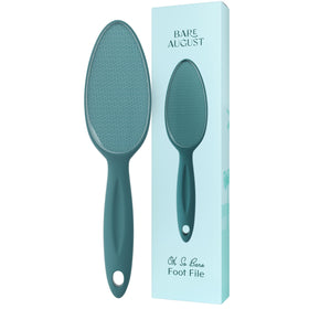 Bare August Glass Foot File teal model front view