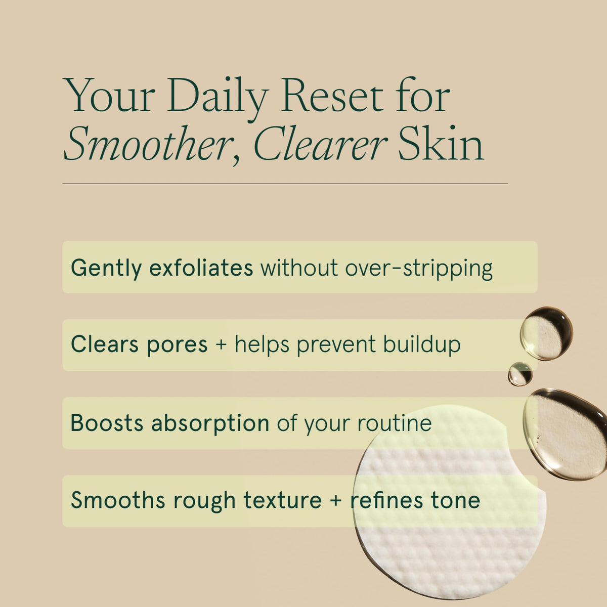 Barefaced Toning and Exfoliating Pads with a hand holding one pad