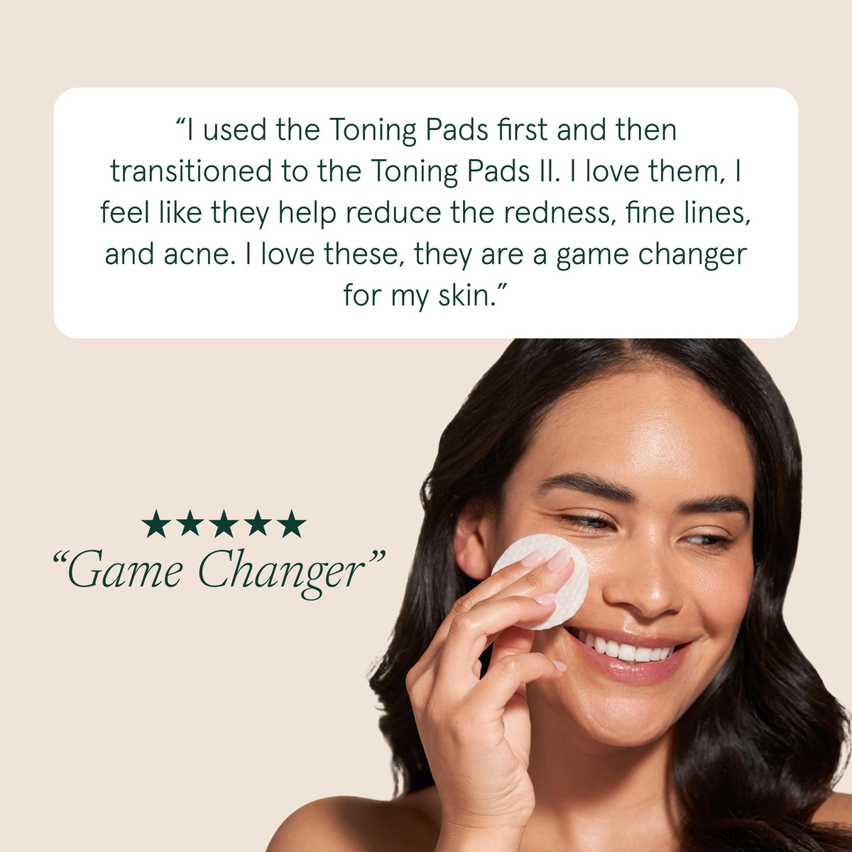 Barefaced Toning Pads II with a serene skincare setup