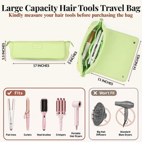 BAREFOOT CARIBOU Hair Tools Travel Bag with heat resistant mat displayed