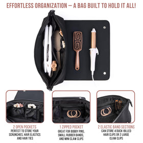BAREFOOT CARIBOU Hair Tools Travel Bag with magnetic closure