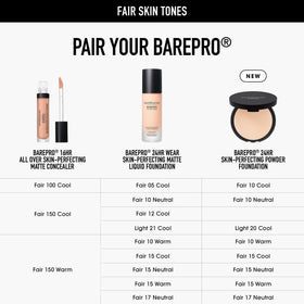 bareMinerals BAREPRO Pressed Powder Foundation Light 20 Cool swatch on hand