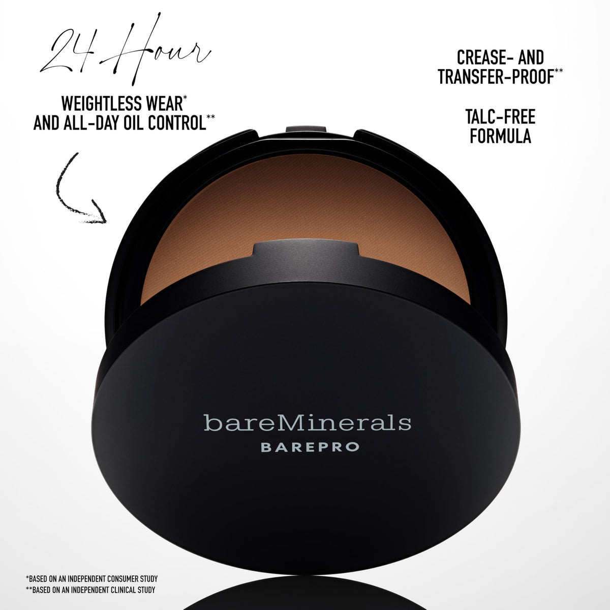 bareMinerals BAREPRO Pressed Powder Foundation Medium 30 Warm texture close-up