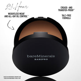 bareMinerals BAREPRO Pressed Powder Medium Deep 45 texture close-up