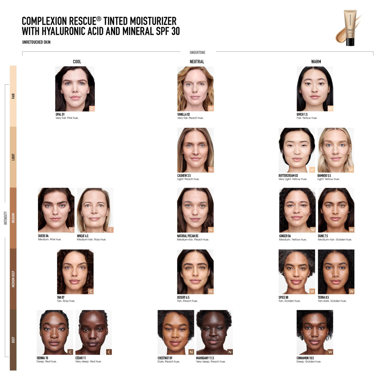 bareMinerals Complexion Rescue Tinted Moisturizer with SPF 30 label