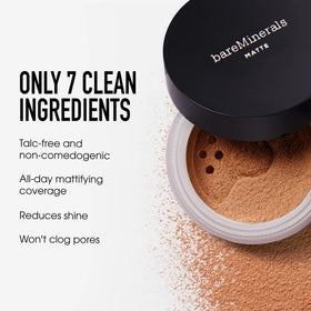 bareMinerals Matte Foundation Medium Tan powder in container