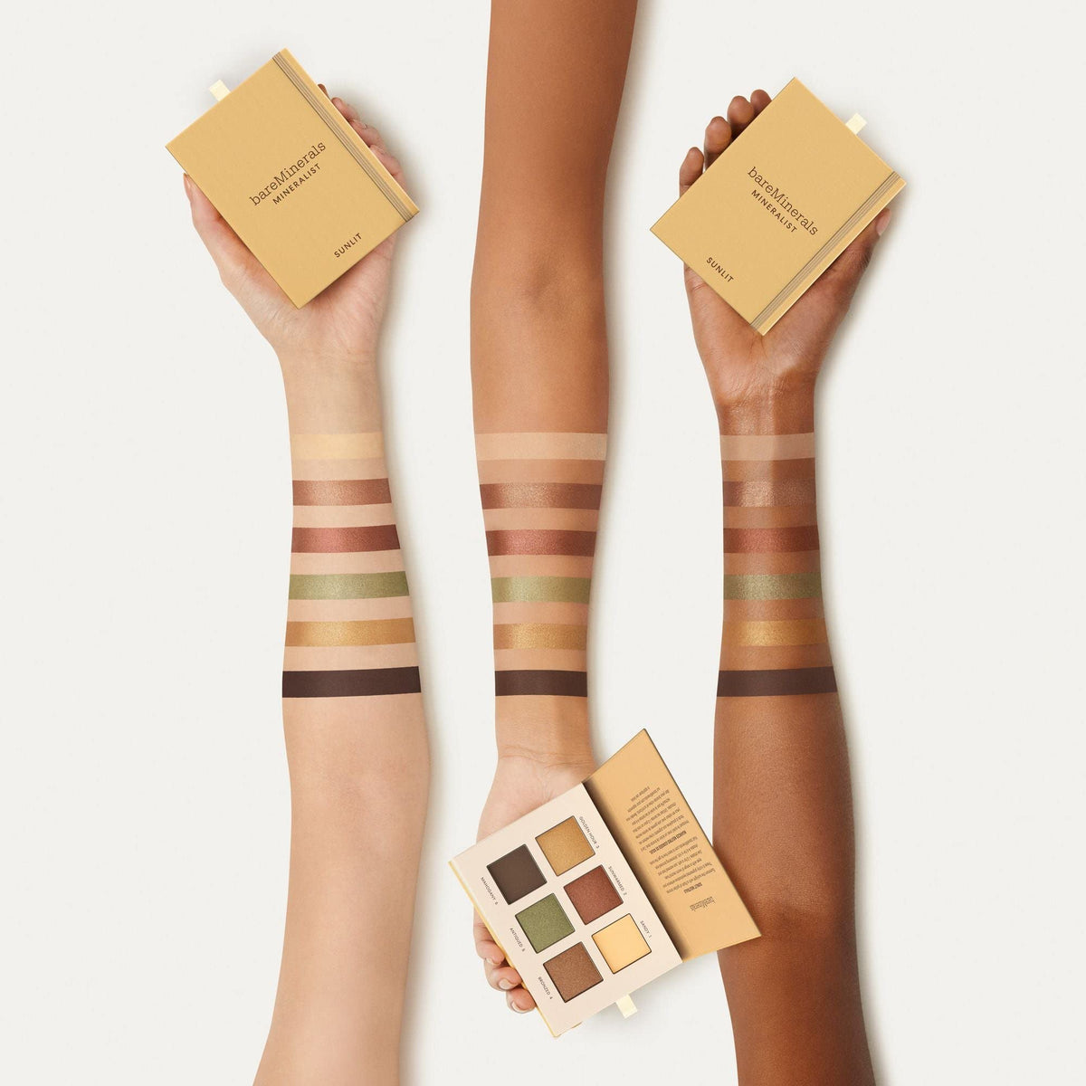 bareMinerals Mineralist Eyeshadow Palette Sunlit open with shades visible