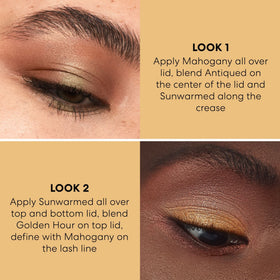 bareMinerals Mineralist Eyeshadow Palette Sunlit swatches on skin