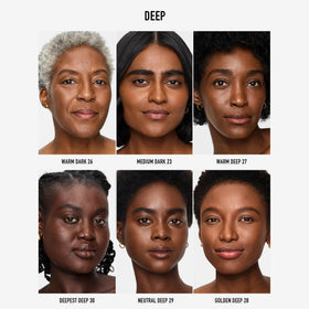 bareMinerals Original Loose Powder Foundation SPF 15 Golden Deep 28 application on skin