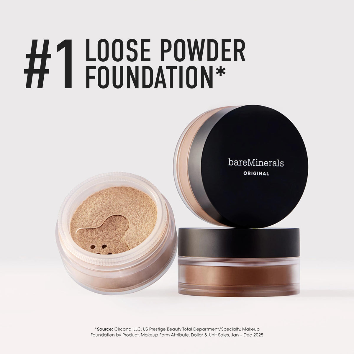bareMinerals Original Loose Powder Foundation SPF 15 Golden Deep 28 brush application