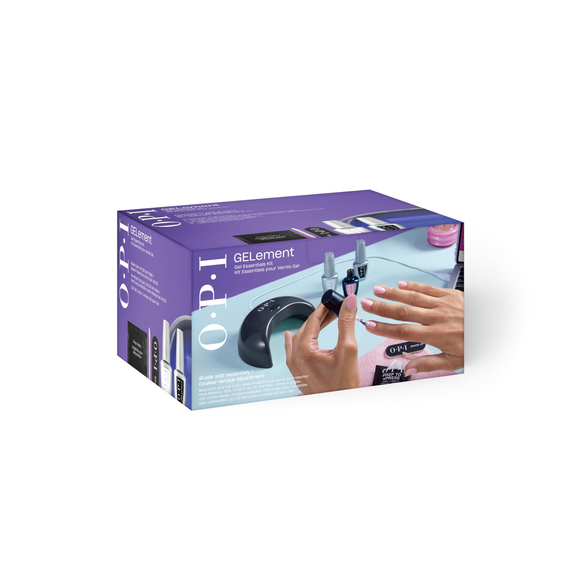 Base coat and no-wipe top coat included in OPI GELement Starter Kit