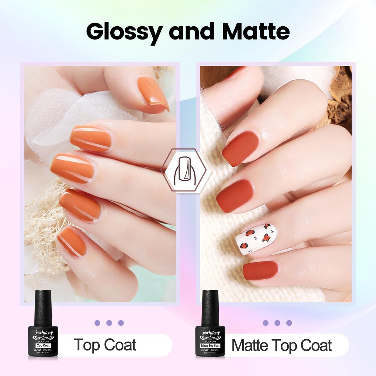 Base coat and top coat from JEWHITENY nail kit