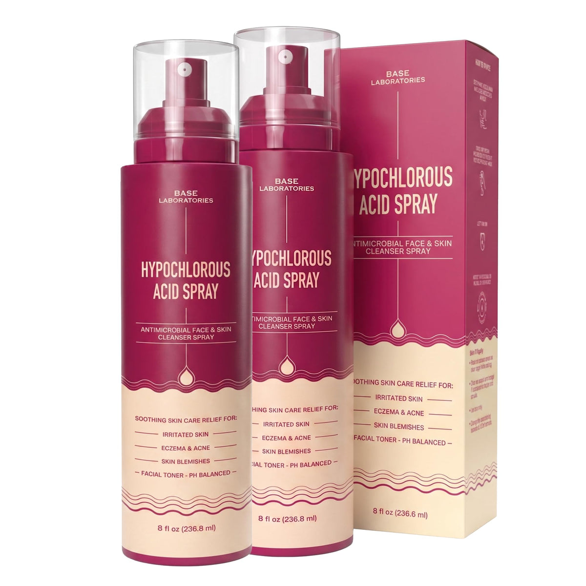 BASE LABORATORIES Hypochlorous Acid Spray 8 oz front view