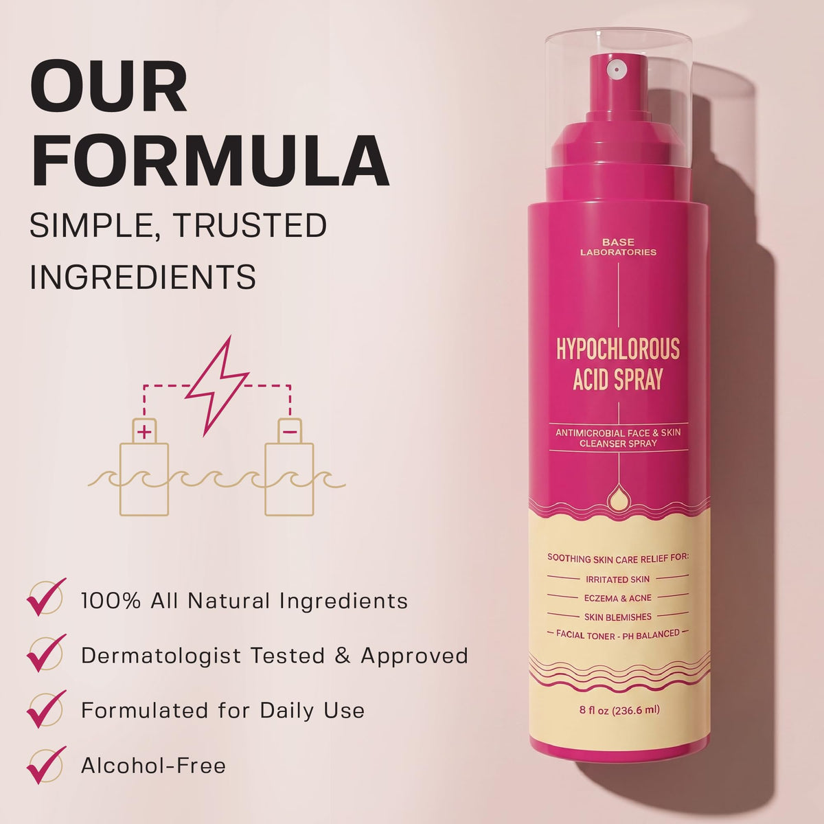 BASE LABORATORIES Hypochlorous Acid Spray back view