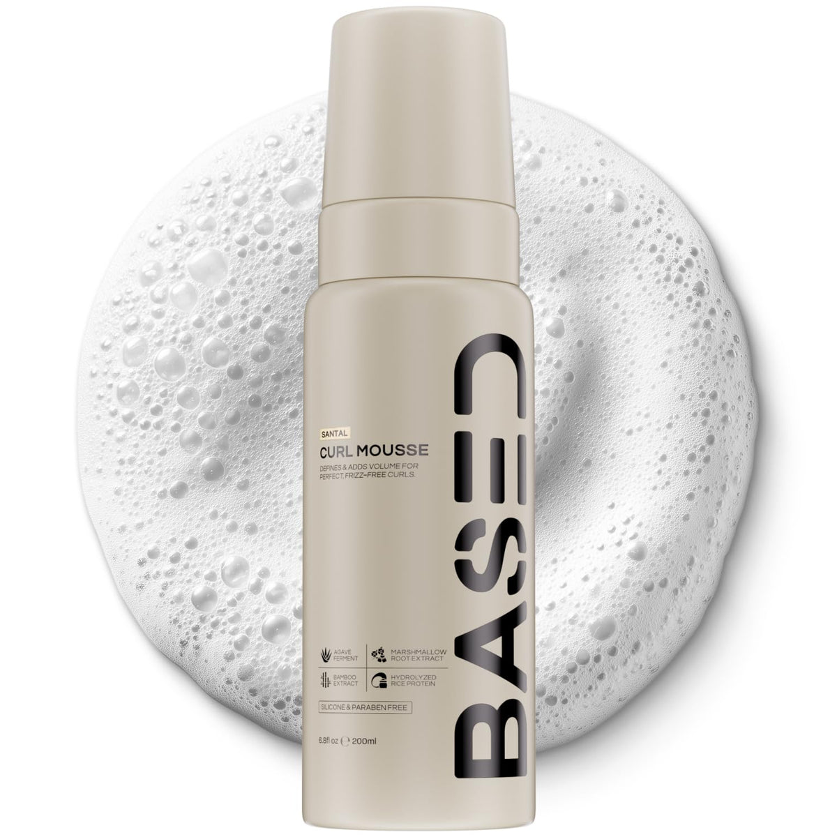 BASED BODYWORKS Curl Mousse 6.8 fl oz front view