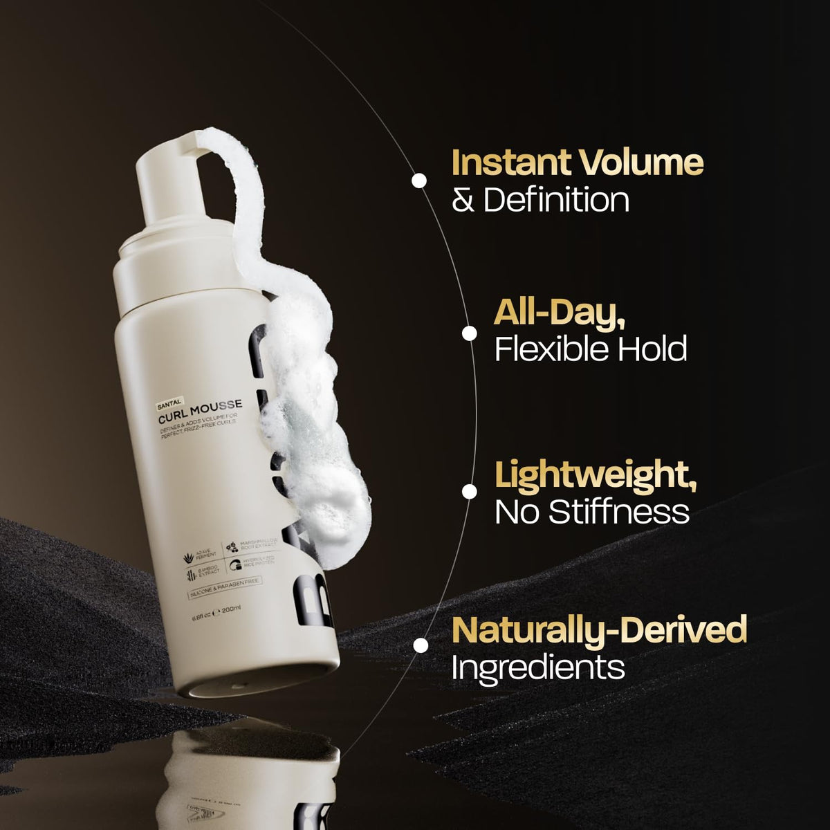 BASED BODYWORKS Curl Mousse bottle side view