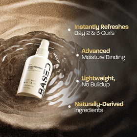 BASED BODYWORKS Curl Refresh Spray side view with label