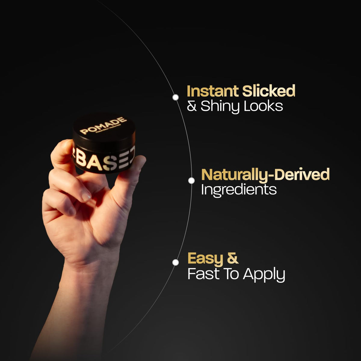 BASED BODYWORKS Pomade showing texture in container