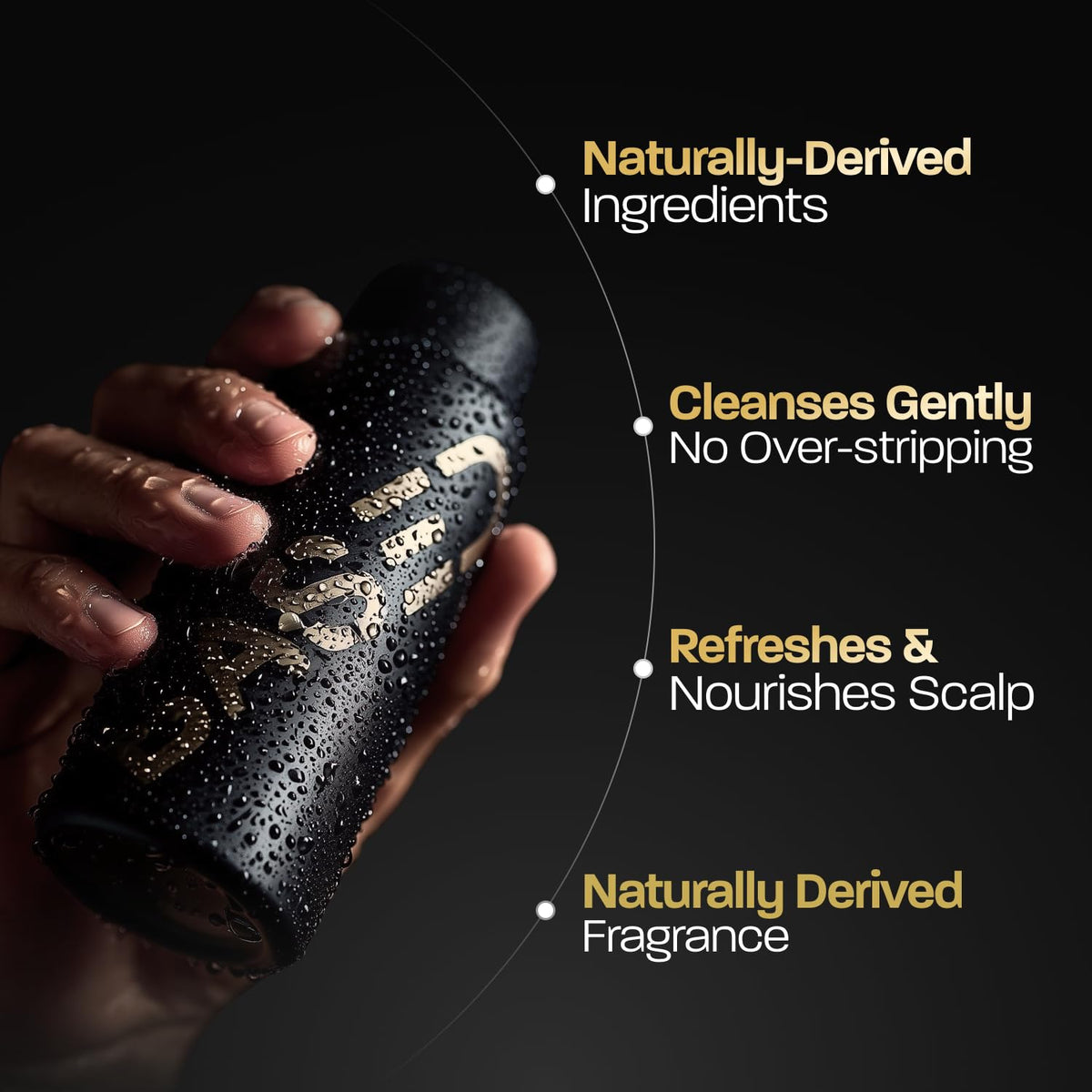 BASED BODYWORKS Shampoo bottle with aloe vera and peppermint oil