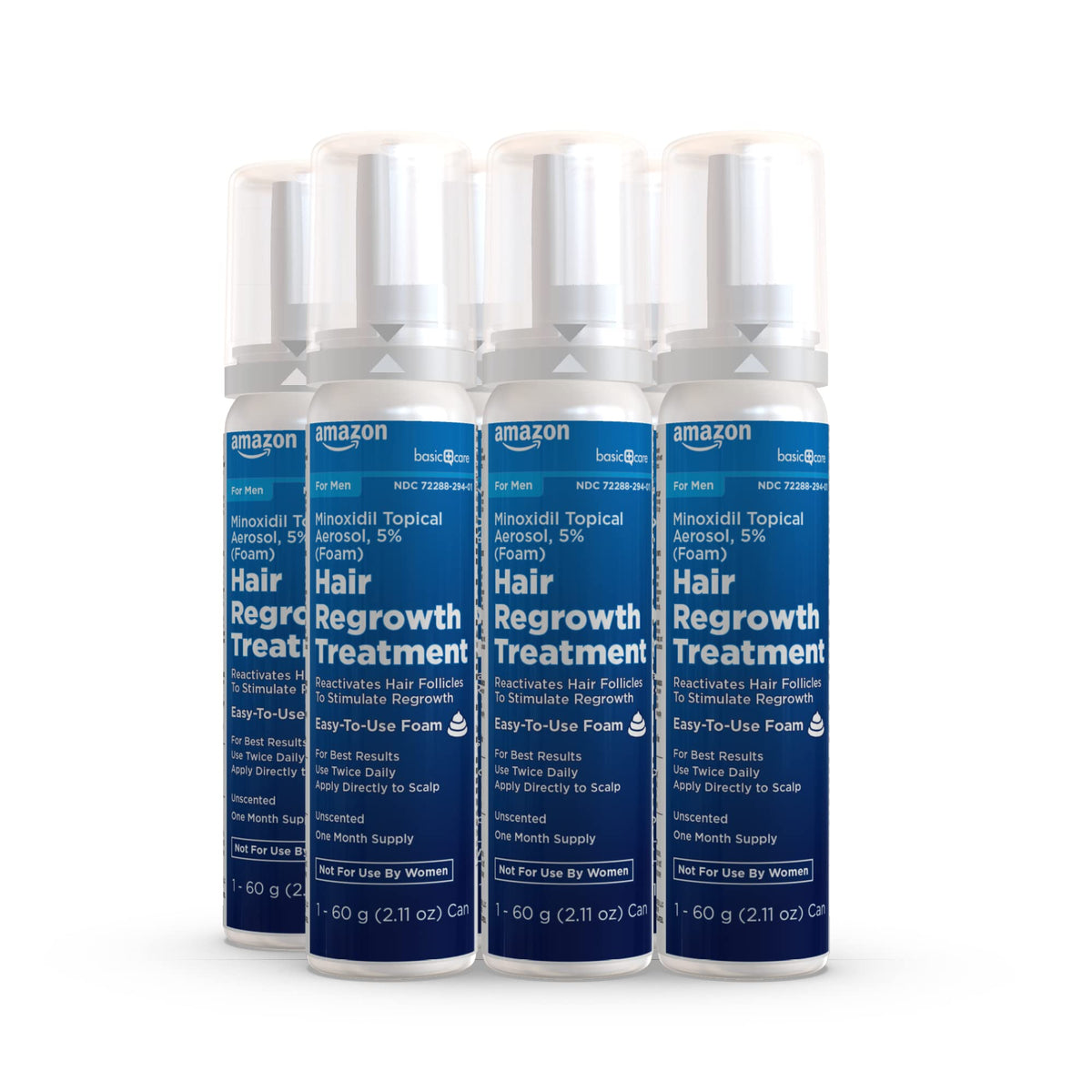 Basic Care Minoxidil 5% Foam 6-pack display
