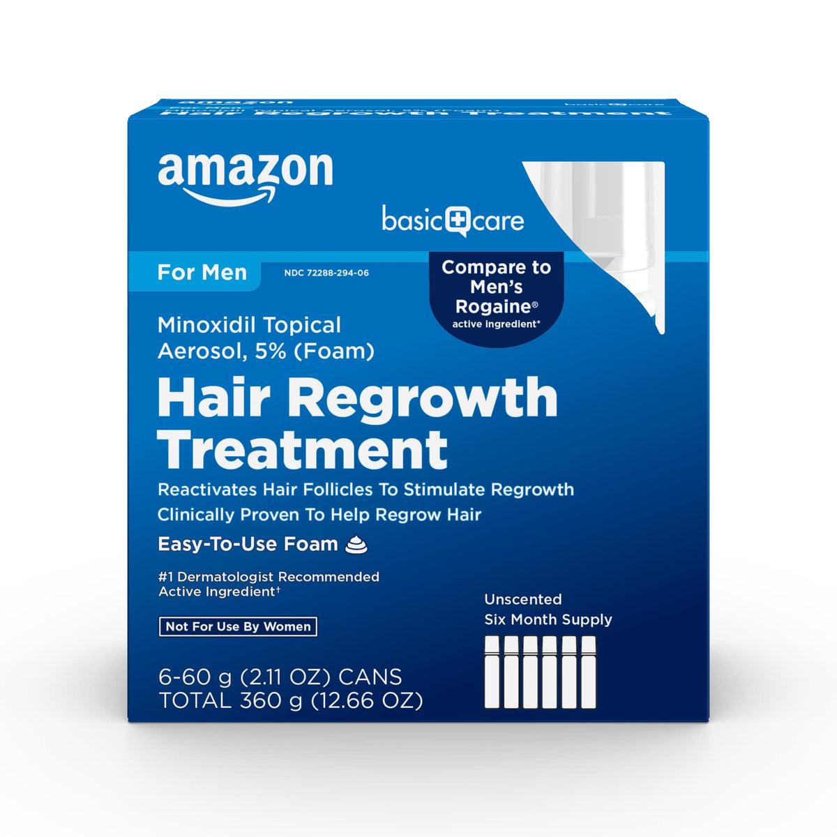 Basic Care Minoxidil 5% Foam front view packaging