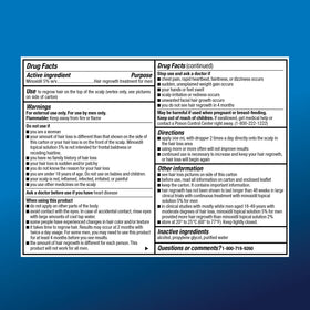 Basic Care Minoxidil packaging with 12 fluid ounces