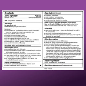Basic Care Minoxidil Topical Solution 2% lifestyle scene with a woman applying