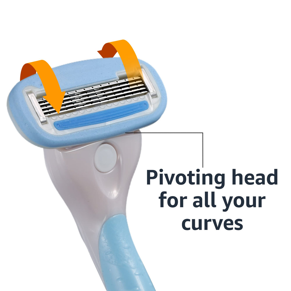 Basics 5-Blade Razor Set displayed on a bathroom counter