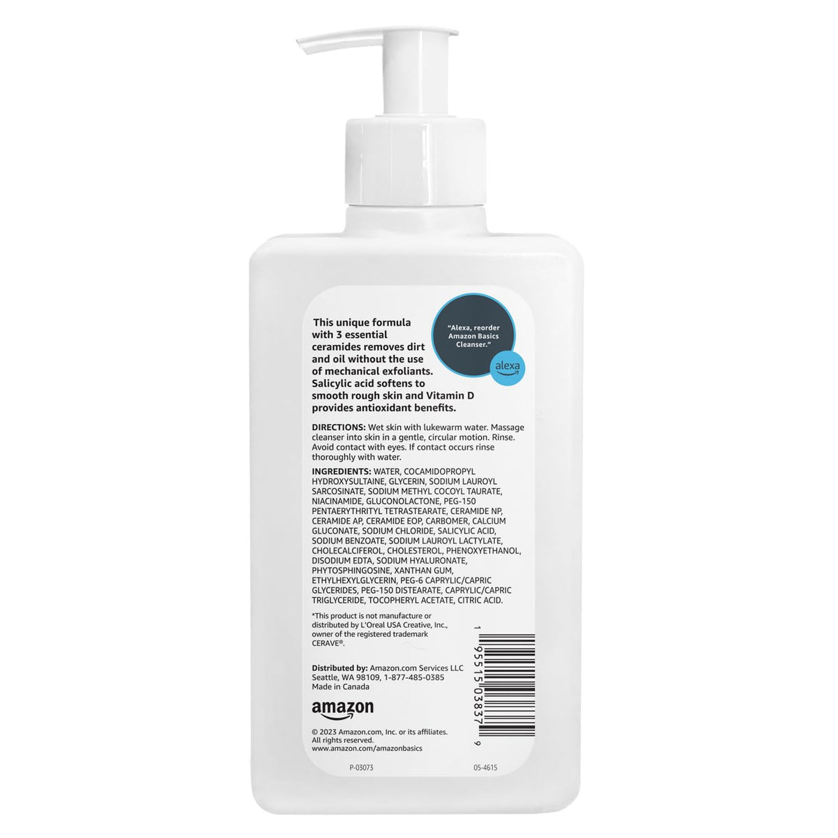 Basics Exfoliating Face Wash Cleanser on a bathroom counter