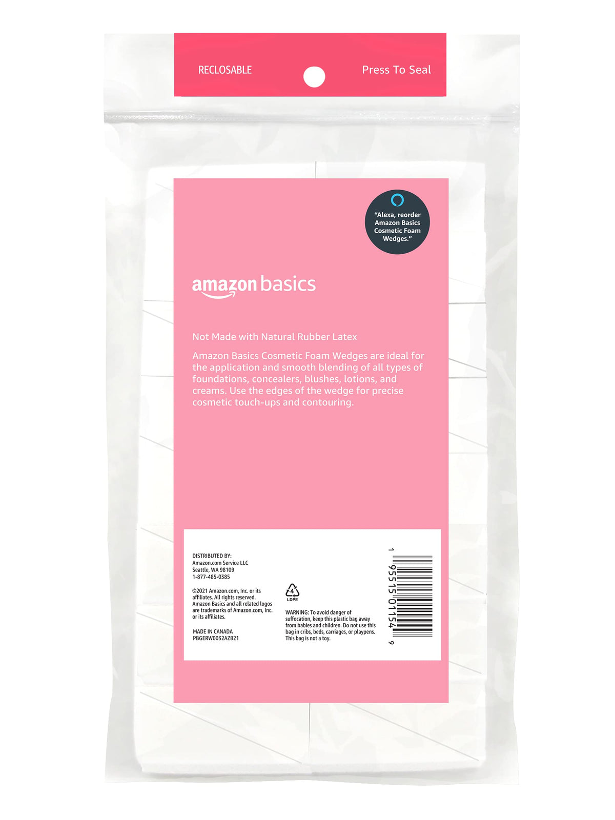 Basics Foam Wedges in use for makeup application