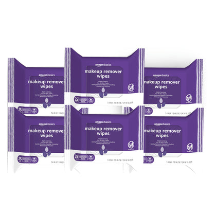 Basics Makeup Remover Wipes front view, 25-count pack
