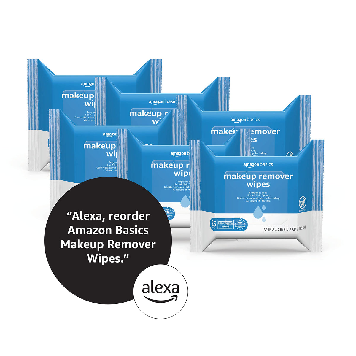 Basics Makeup Remover Wipes in a bathroom setting