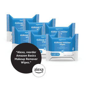 Basics Makeup Remover Wipes in a bathroom setting