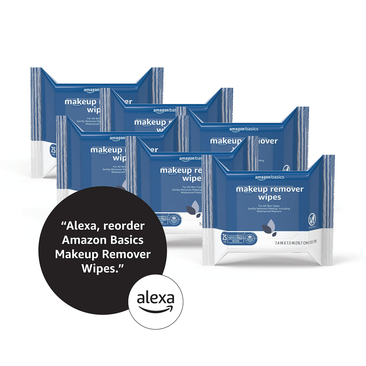 Basics Makeup Remover Wipes in a bathroom setting
