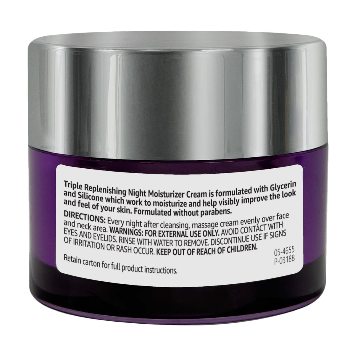 Basics Night Cream jar on a bathroom counter
