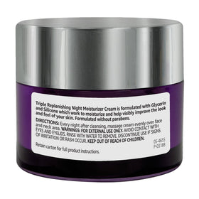 Basics Night Cream jar on a bathroom counter