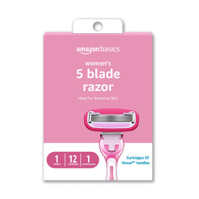 Basics Women's 5-Blade Razor front view with handle