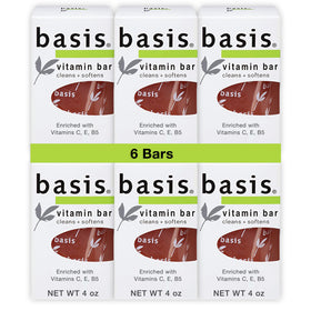 Basis Vitamin Bar Soap 4 oz pack view with six bars