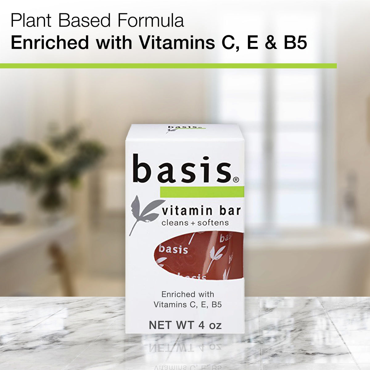 Basis Vitamin Bar Soap close-up showing texture