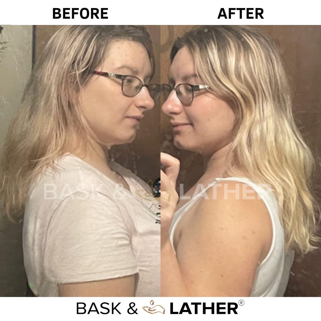 BASK & LATHER Scalp Stimulator Hair Growth Oil lifestyle scene