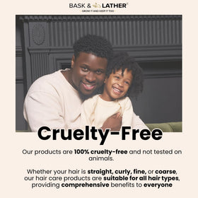 BASK & LATHER Scalp Stimulator Hair Growth Oil with a scalp massager