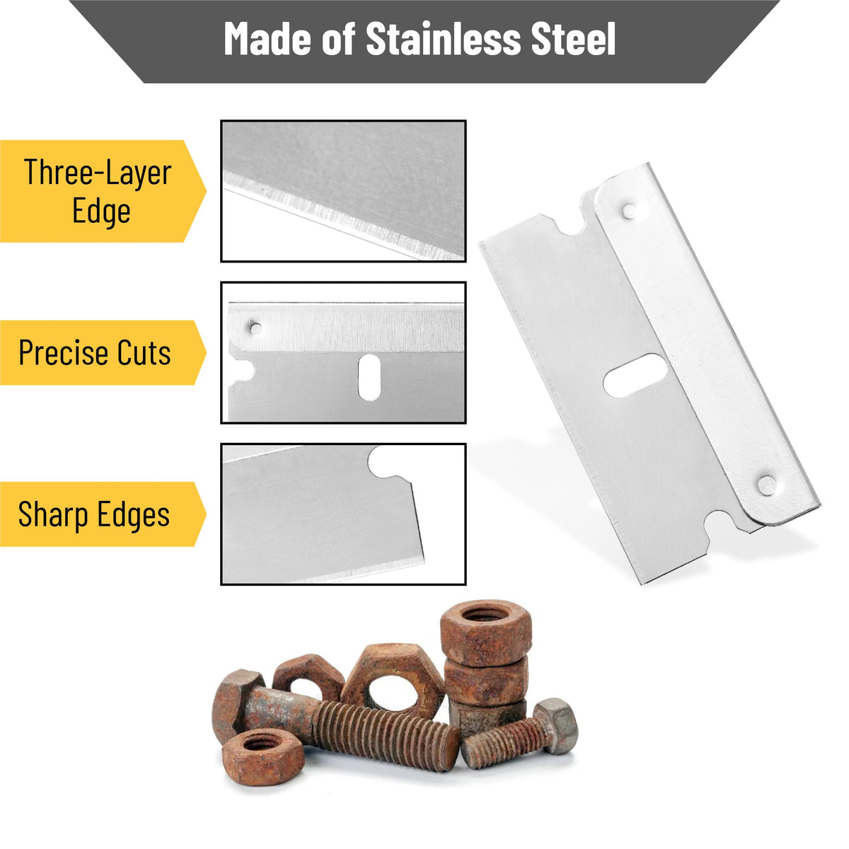 Bates Choice Single Edge Razor Blades stack